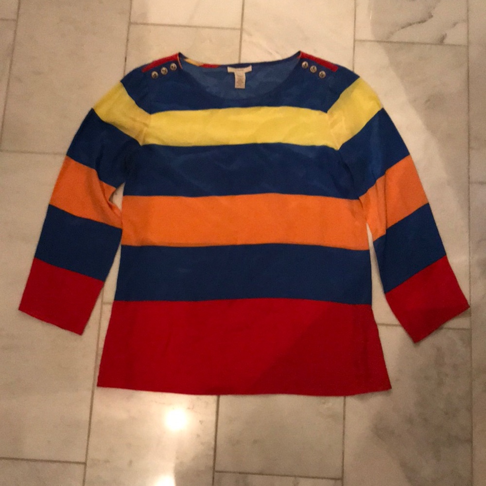 J Crew Striped Blouse